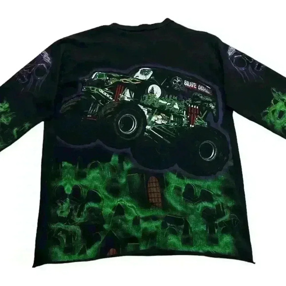 Grave Digger Vintage 1990’s AOP Monster Truck Long Sleeve - Picture 4 of 6